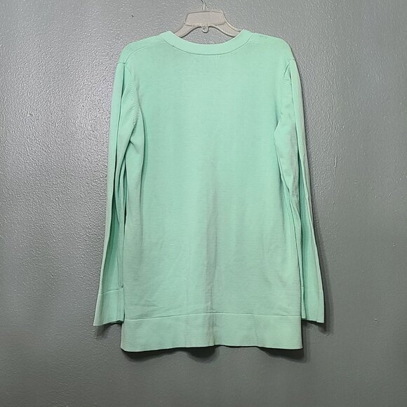 Chadwicks Of Boston Cardigan Sweater Pale Green 100% Cotton Button Up XLT - Picture 3 of 8